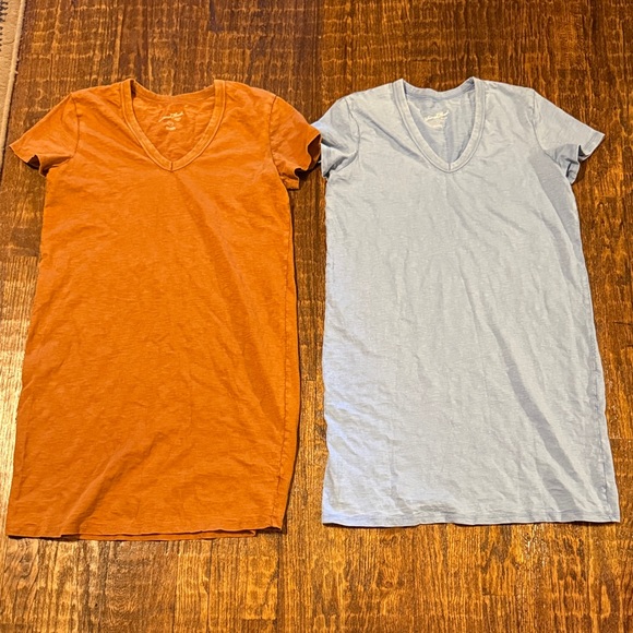 Universal Thread Dresses & Skirts - Universal Thread V-Neck T-Shirt Dress Bundle | Light Blue + Burnt Orange